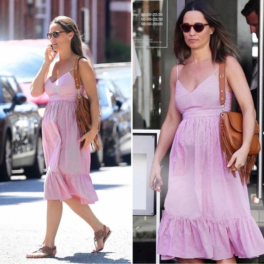 J. Crew Pink Striped Midi Sundress - Picture 6 of 13